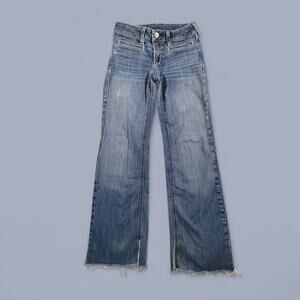 Ariat Lucy Wide Leg Jeans 25R Raw Hem Western Boho